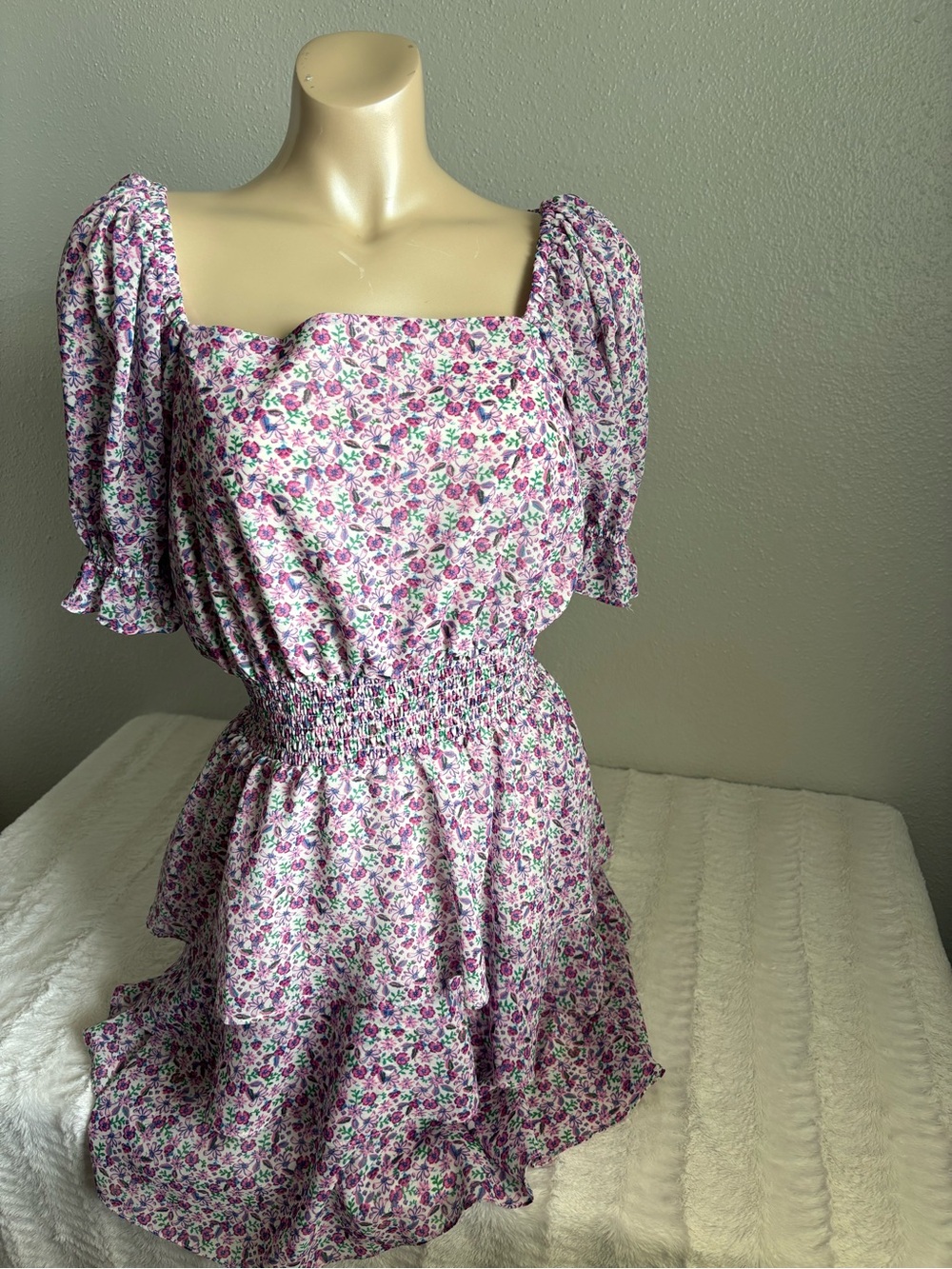 Floral Mini Dress Cottagecore Y2K